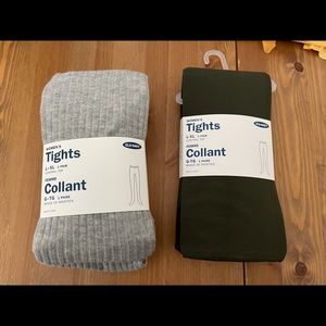 *3 for $30* Old Navy Tights Grey Ribbed and Olive
